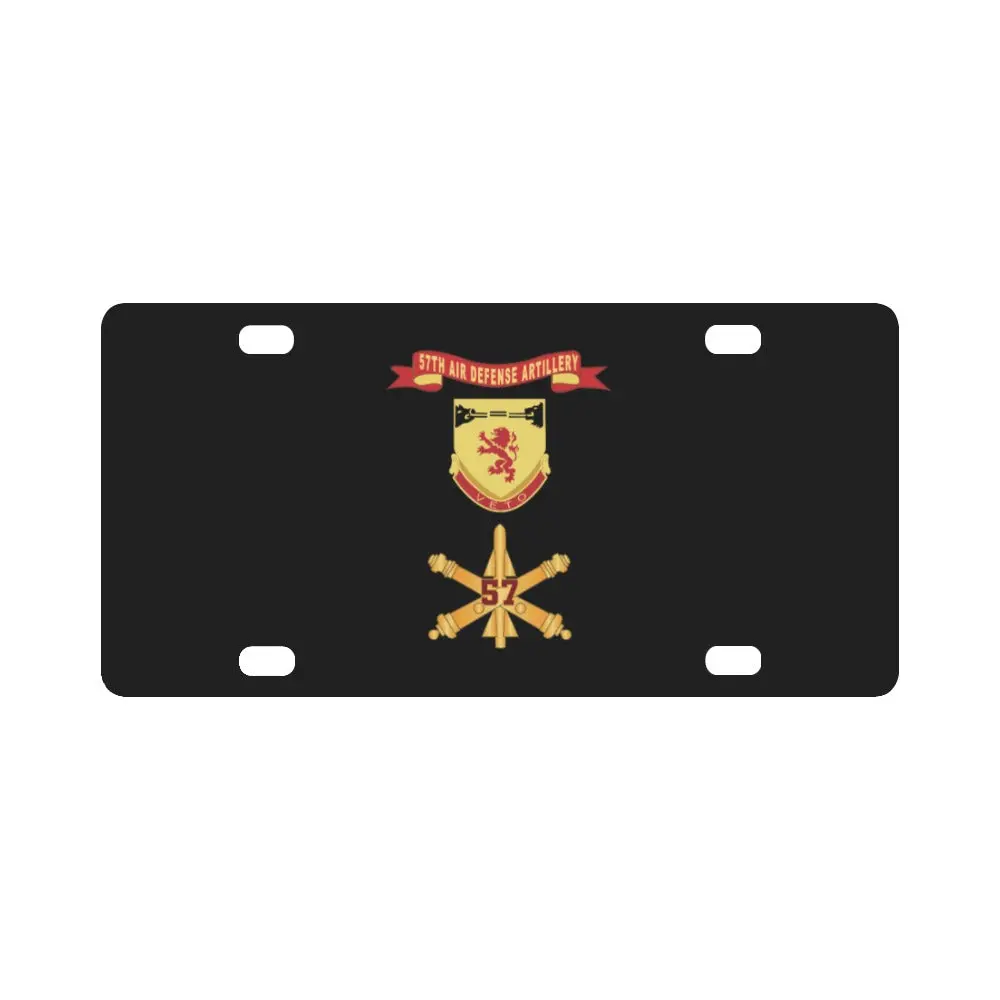 Army - 57Th Air Defense Artillery W Number Br - Dui - Ribbon X 300 Classic License Plate 1