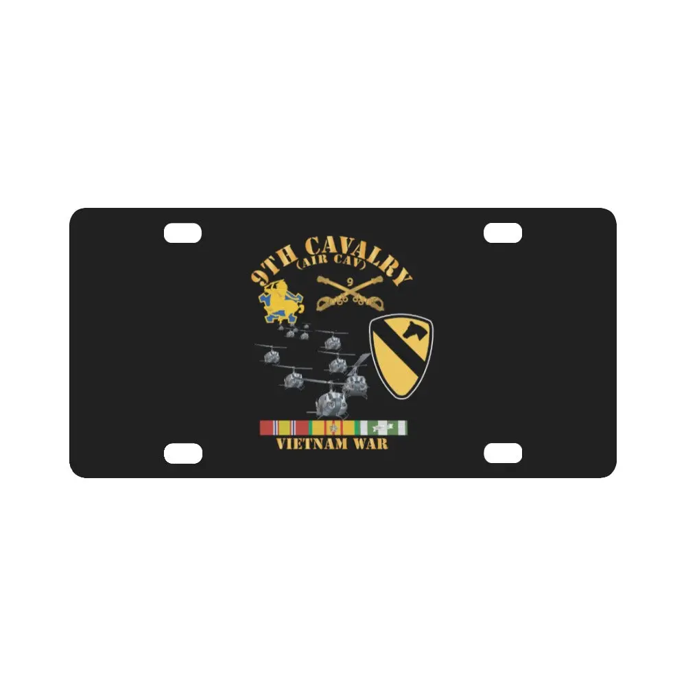 Army - 9Th Cavalry (Air Cav) - 1St Cav Division Wo Airmobile W Vn Svc X 300 Classic License Plate 1