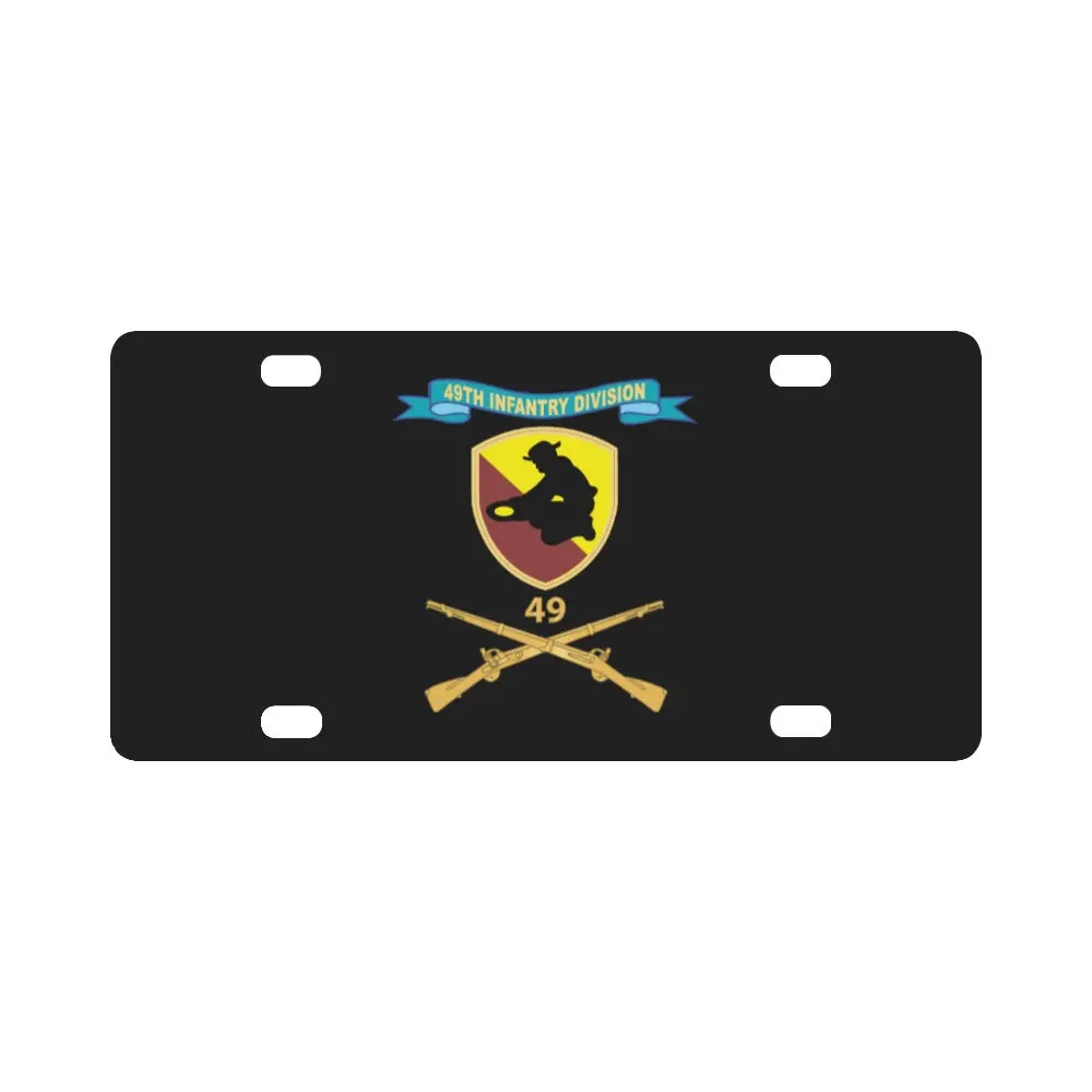 Army - 49Th Infantry Division W Br - Dui - Ribbon X 300 Classic License Plate 1