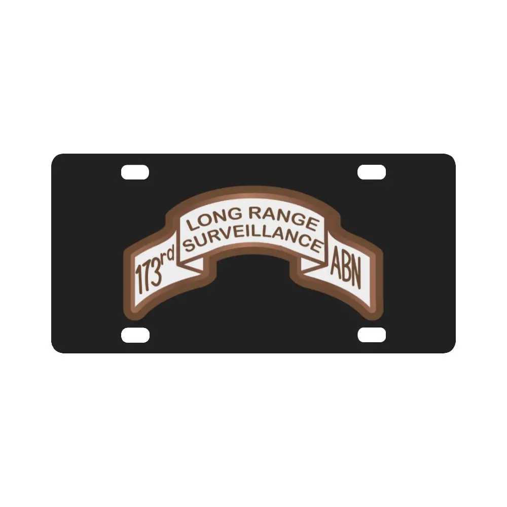 Scroll - 173Rd Lrs Airborne Infantry Desert Classic License Plate 1