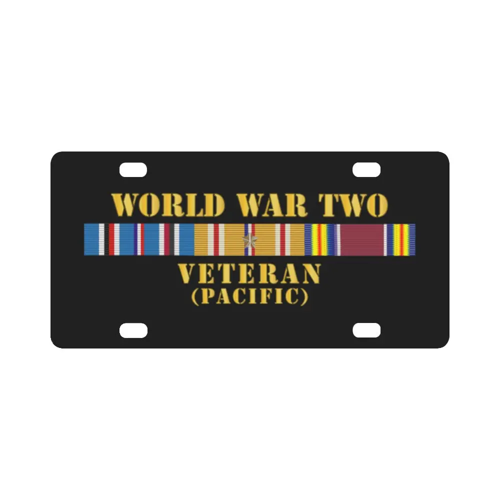 Army - Wwii Veteran W Pac Svc Classic License Plate 1