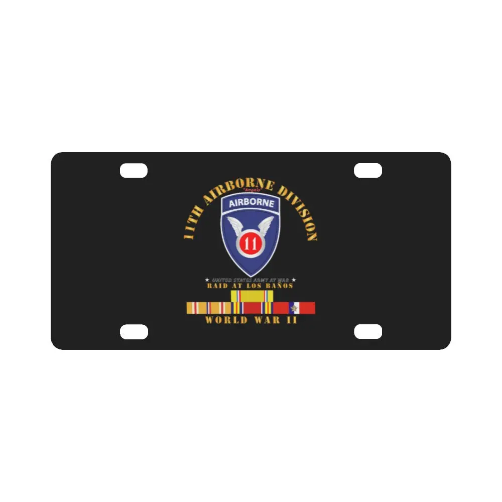 Army - 11Th Airborne Division - Raid At Los Baños - Wwii W Pac Svc Classic License Plate 1