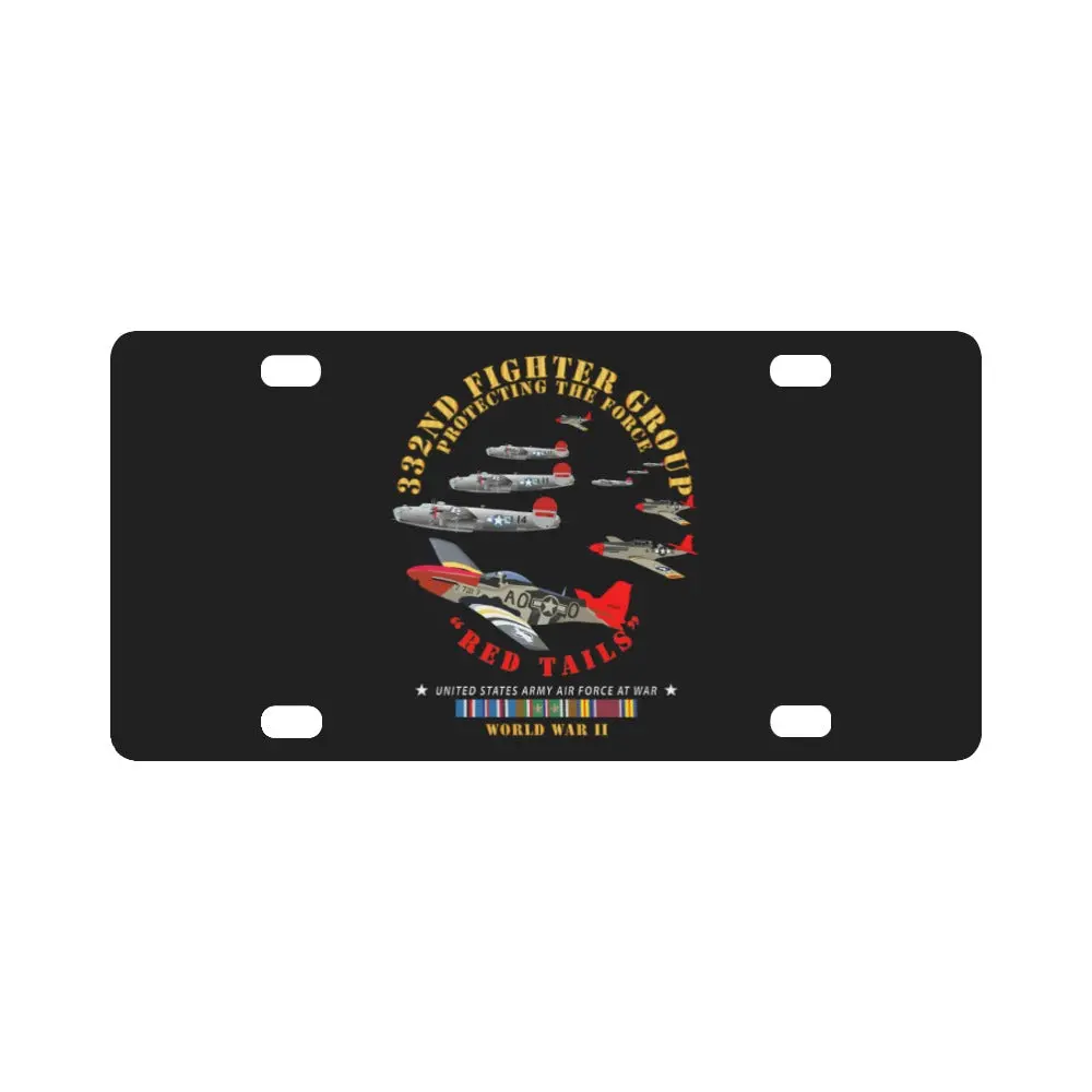 Army - Aac - 332Nd Fighter Group - Red Tails - Protect Force Classic License Plate 1