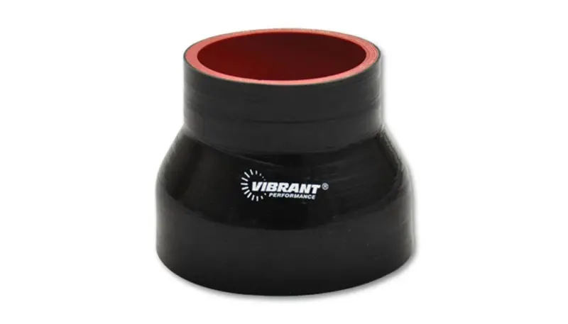 Vibrant 4-Ply Silicone Transition Coupler – Black, 3.5" To 4.5" Id, 3" Length 1