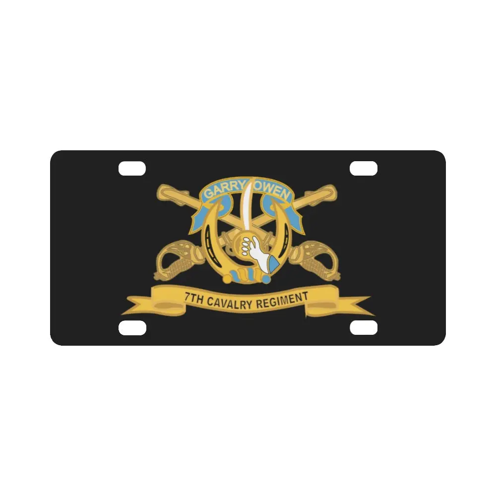 Army - 7Th Cavalry Regiment W Br - Ribbon X 300 Classic License Plate 1