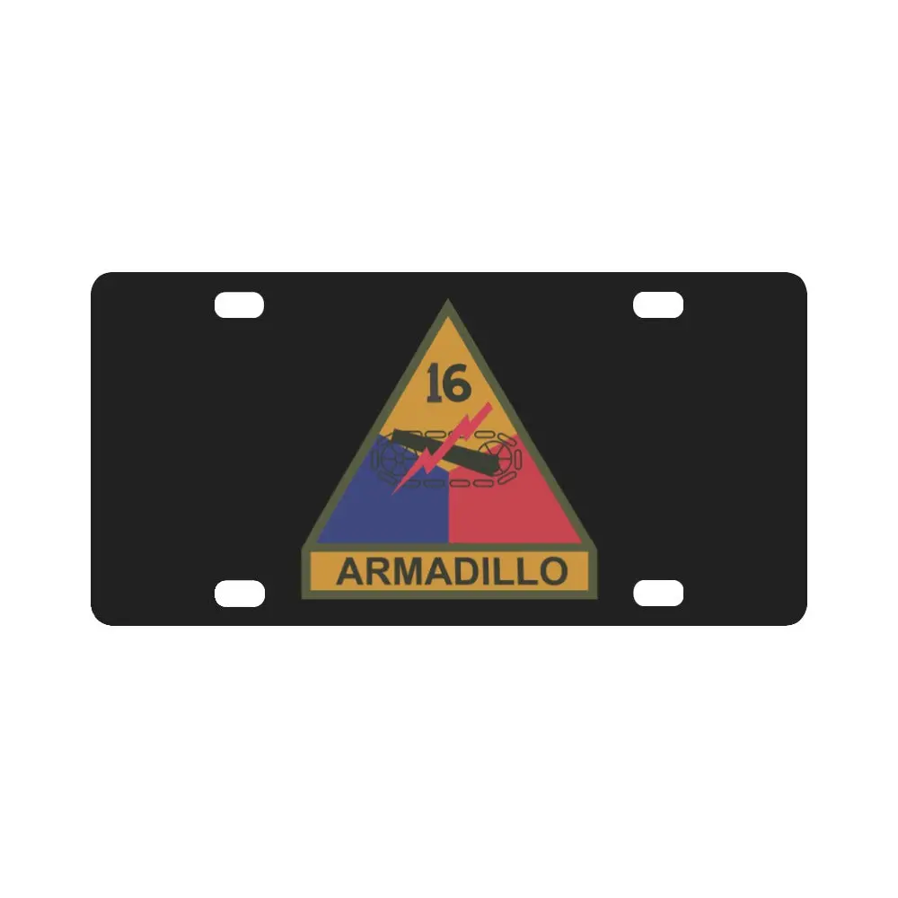 Ssi - 16Th Armored Division W Name Tape X 300 Classic License Plate 1