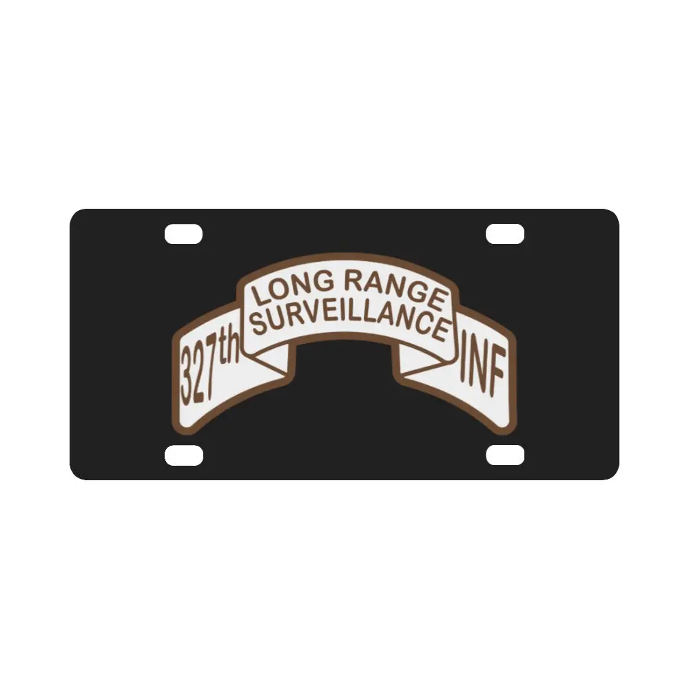 Scroll - 327Th Lrs Infantry Desert Classic License Plate 1