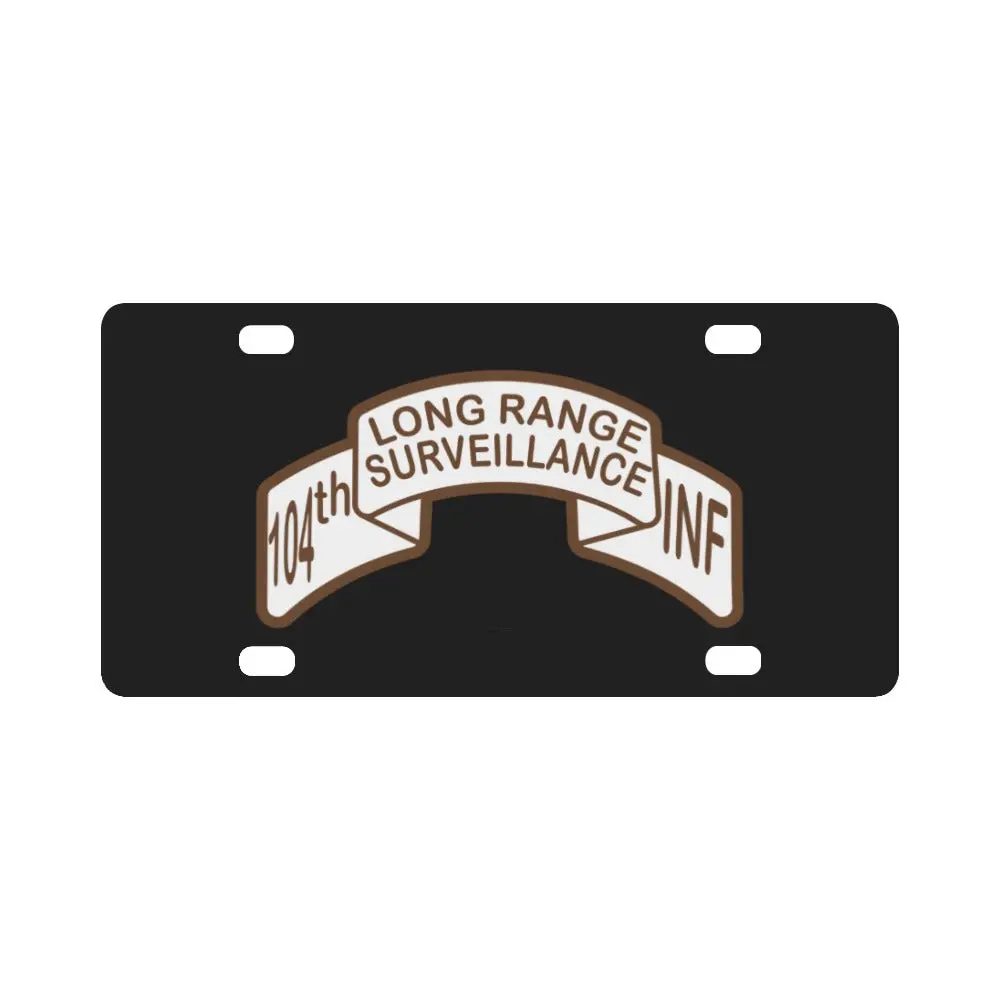 Scroll - 104Th Lrs Infantry Desert Classic License Plate 1