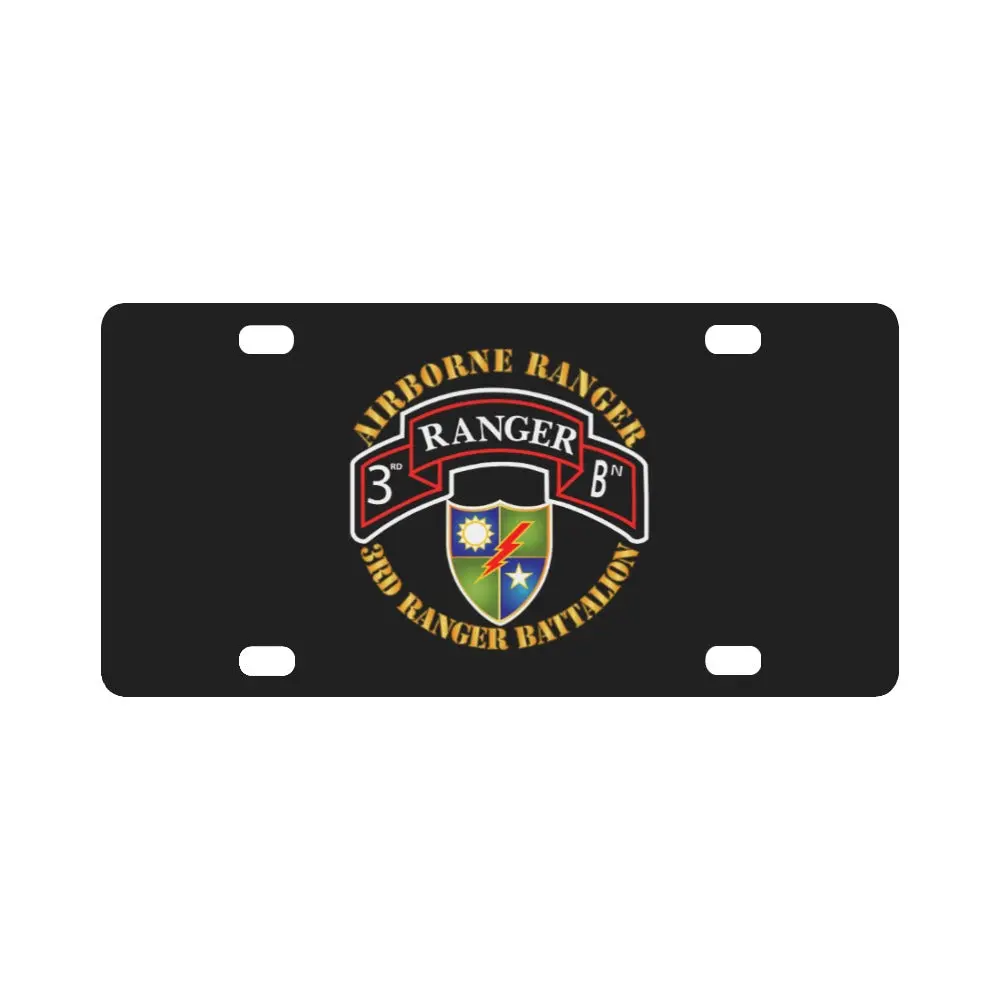 Sof - 3Rd Ranger Battalion - Airborne Ranger Wo Ds X 300 Classic License Plate 1