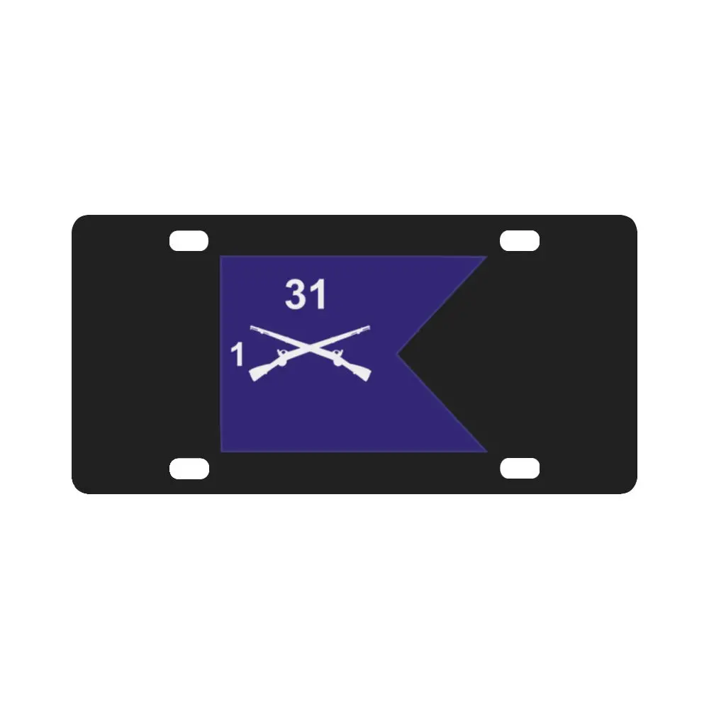 Army - Guidon - 1St Bn 31St Infantry Classic License Plate 1
