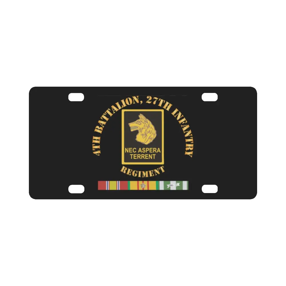 Army - 4Th Battalion, 27Th Infantry W Vn Svc X 300 Classic License Plate 1
