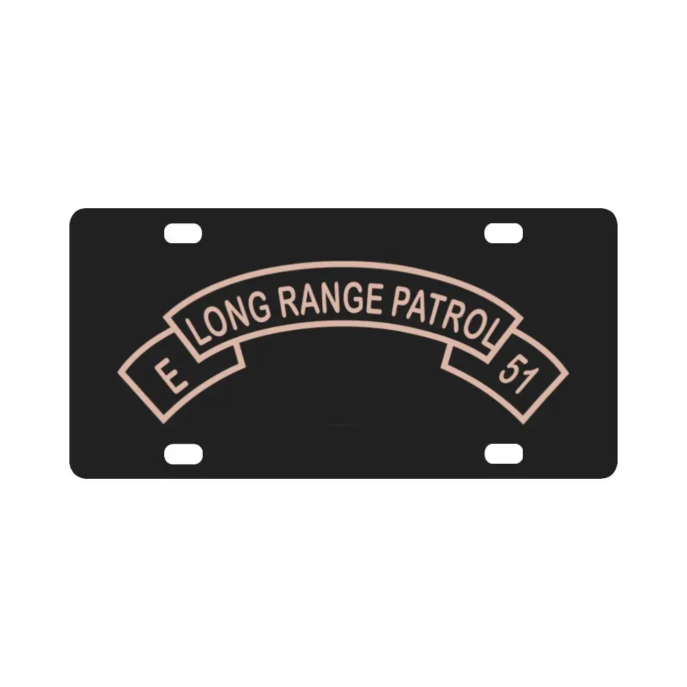 Scroll - Lrp Det E 51St Inf Regt 101St Division Classic License Plate 1
