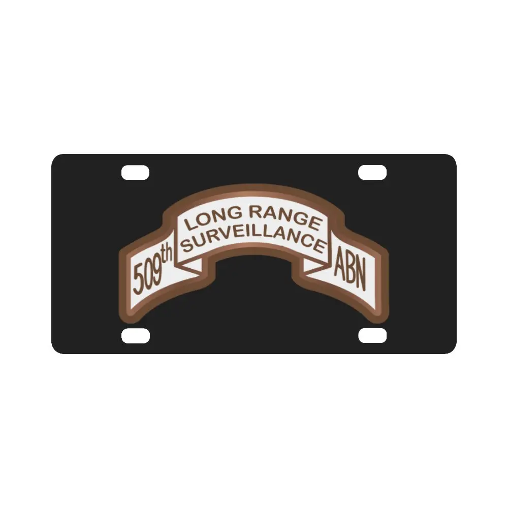 Scroll - 509Th Lrs Airborne Infantry Desert Classic License Plate 1