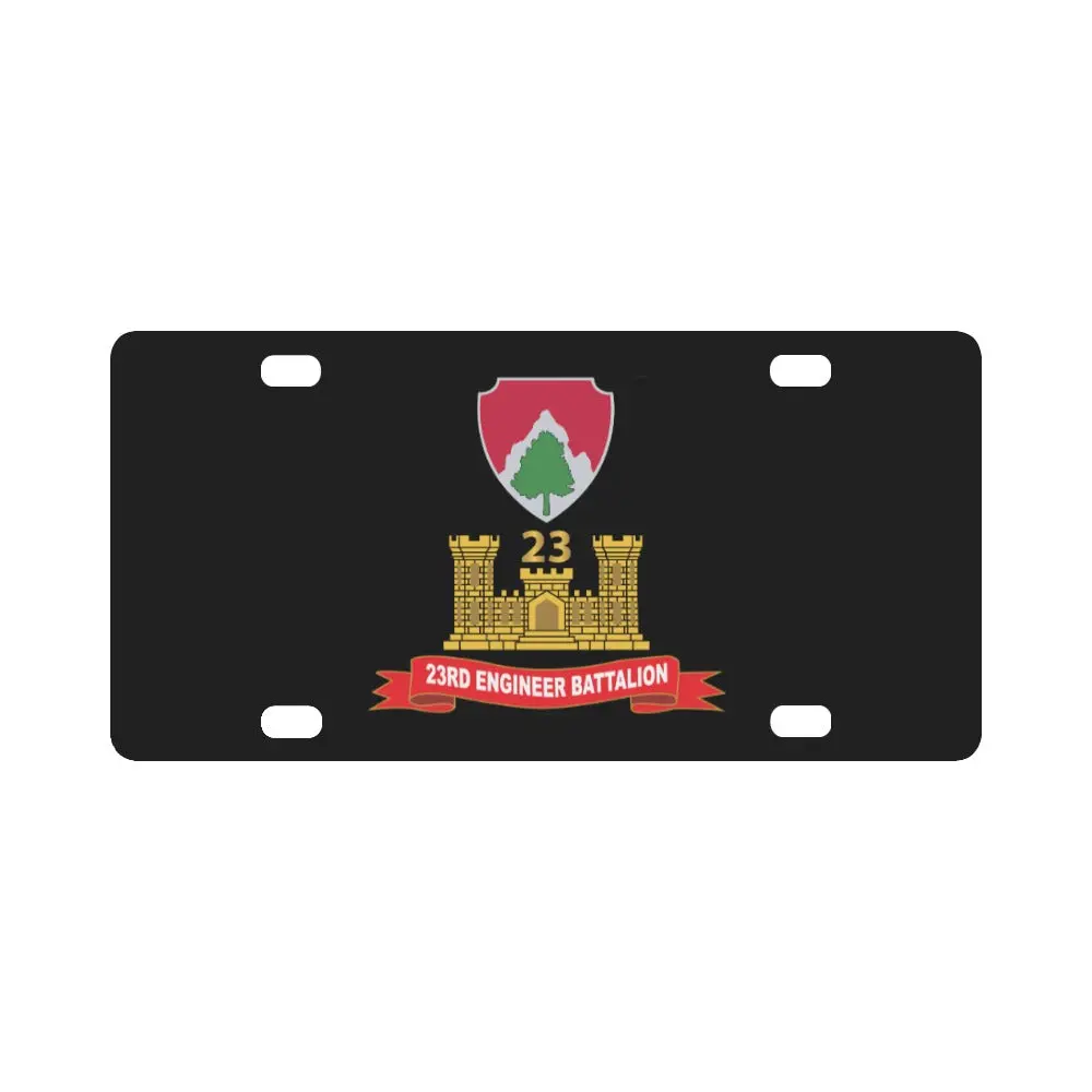 Army - 23Rd Engineer Battalion - Eng Br - Ribbon X 300 Classic License Plate 1