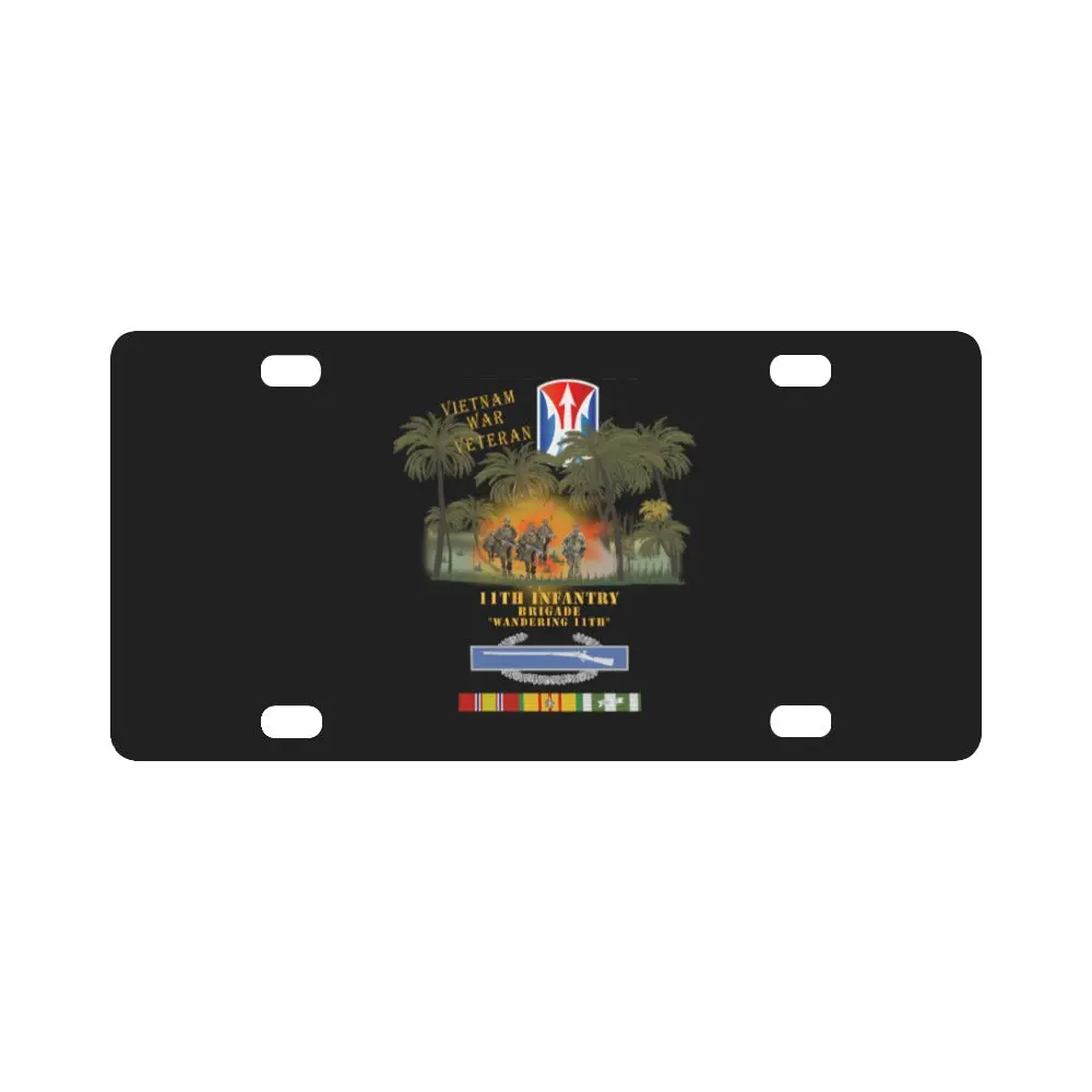 Army - 11Th Light Infantry Brigade - Vietnam Jungle Patrol W Fire X 300 Classic License Plate 1