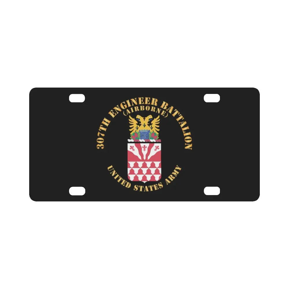 Army - Coa - 307Th Engineer Battalion (Airborne) X 300 Classic License Plate 1