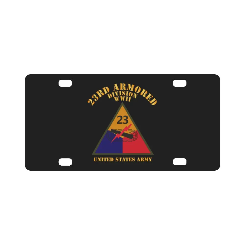Army - Ssi - 23Rd Armored Division - Wwii - Us Army X 300 Classic License Plate 1