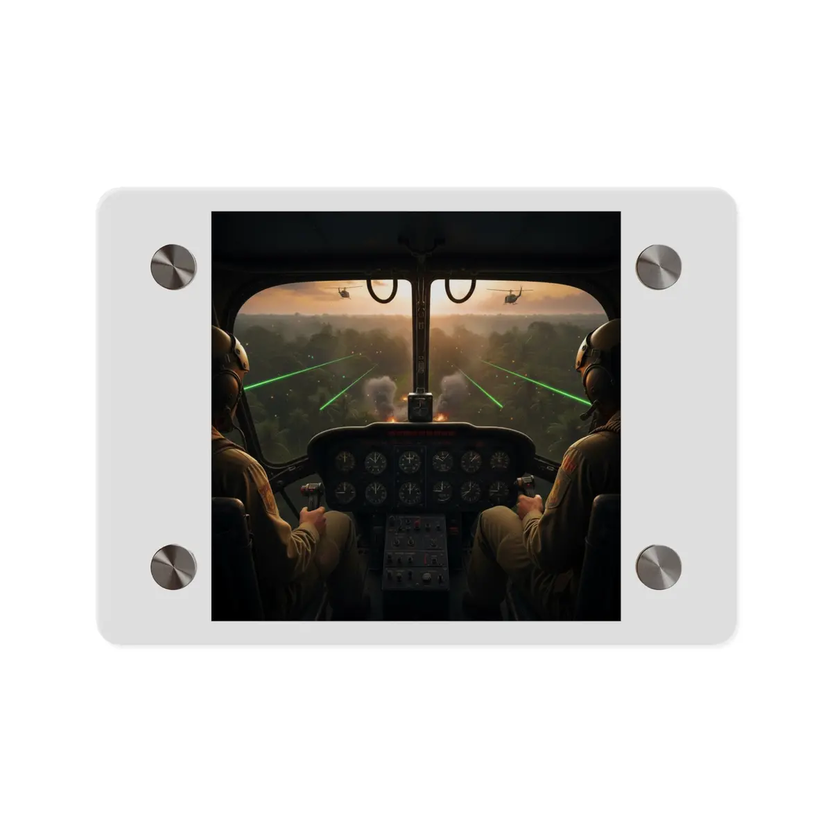 Acrylic Wall Art Panel - Pilots View Hot Lz - Vietnam 1
