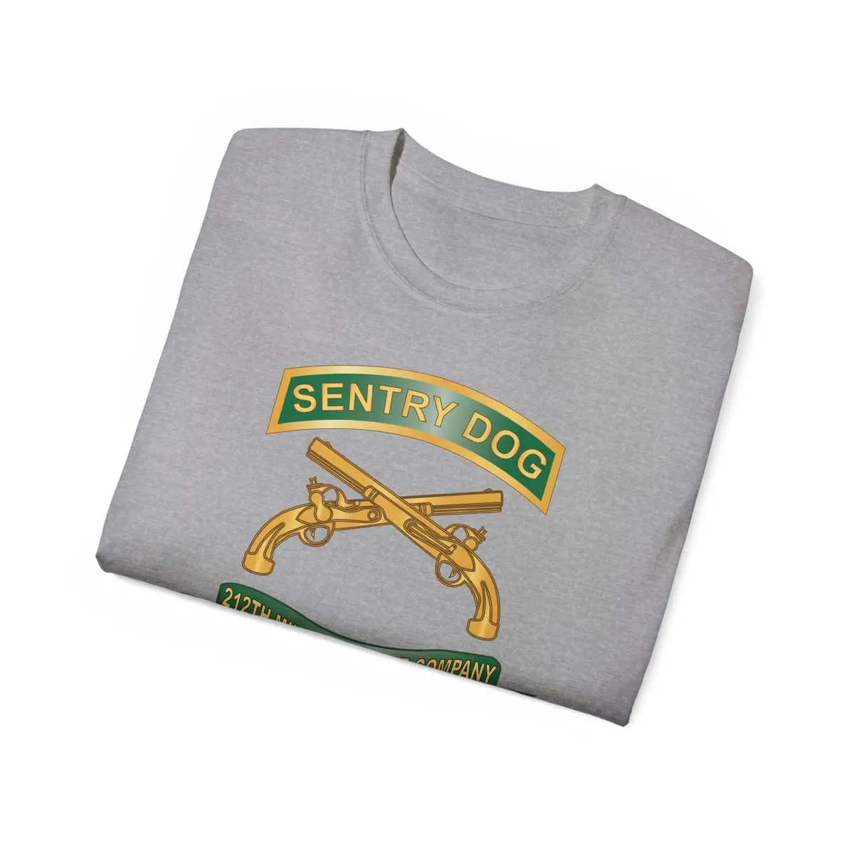 Unisex Ultra Cotton Tee - Army - Sentry Dog - 212Th Military Police Company W Br - Ribbon Vietnam War Veteran W Vn Svc X 300 25