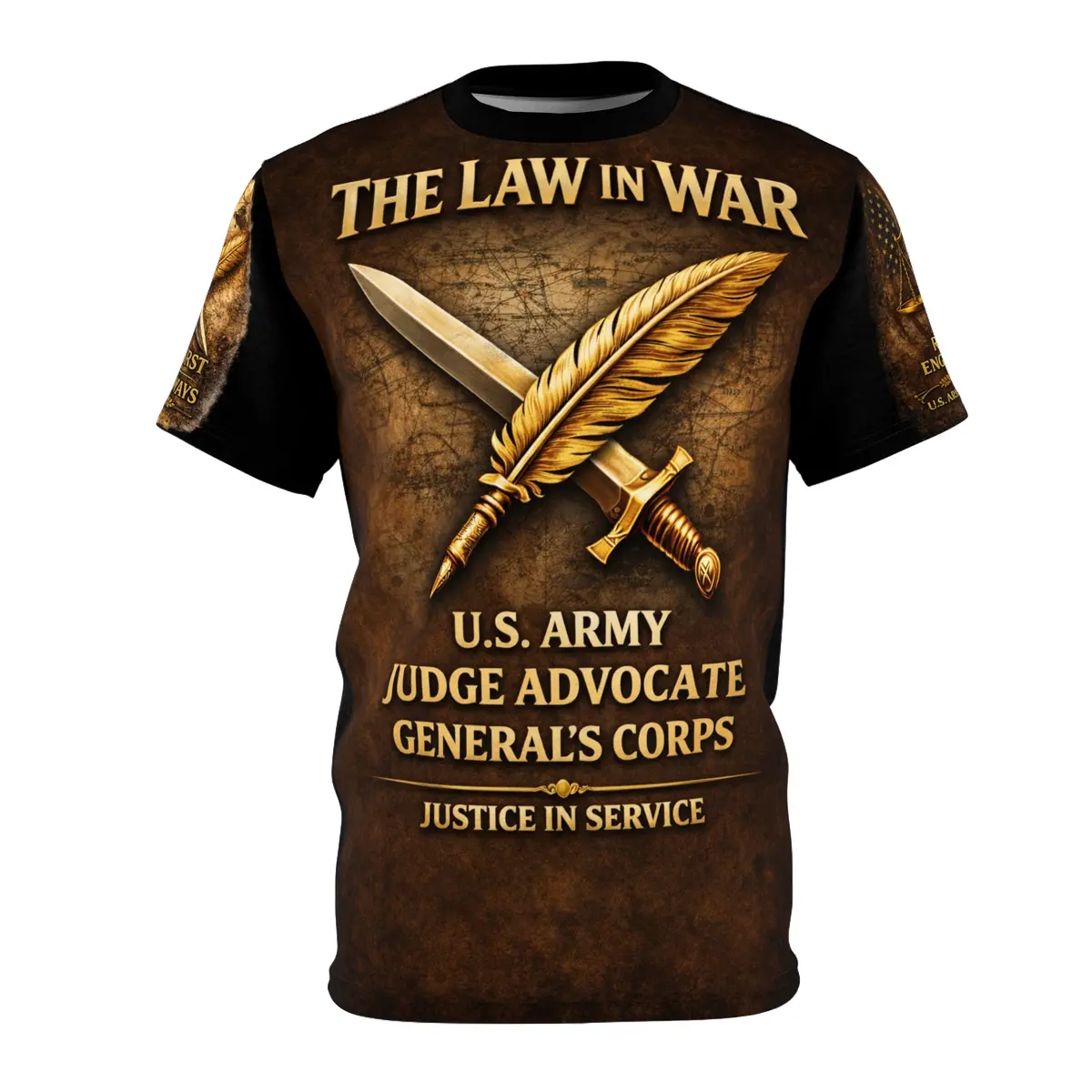 Us Army Jag Corps Tribute Tee — "Law In War: Justice In Service" 1