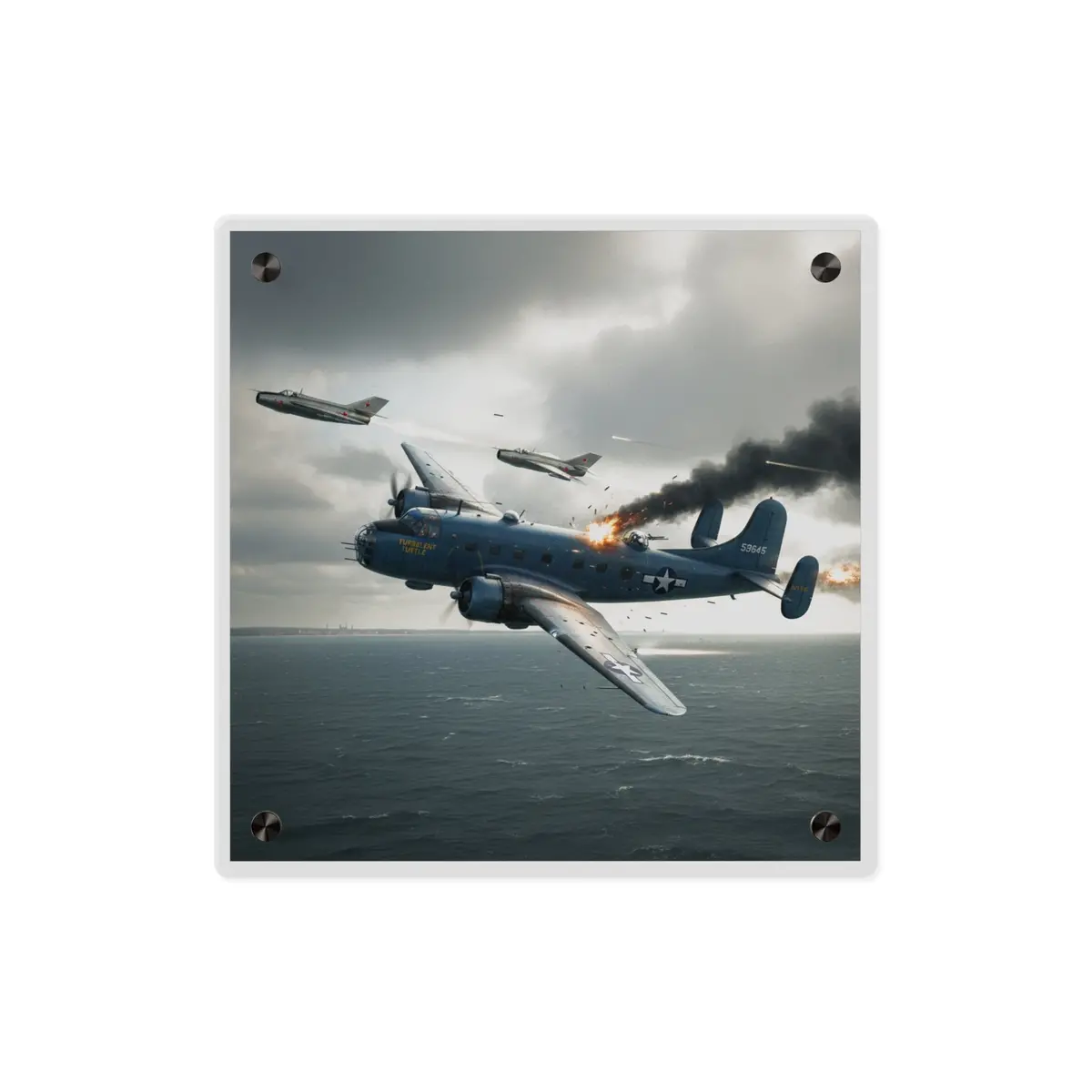 Acrylic Wall Art Panel - April 8, 1950, Baltic Sea - Latvia Soviet Fighters Shot Down A U.S. Navy Pb4y-2 - Liberator - Cold War 10
