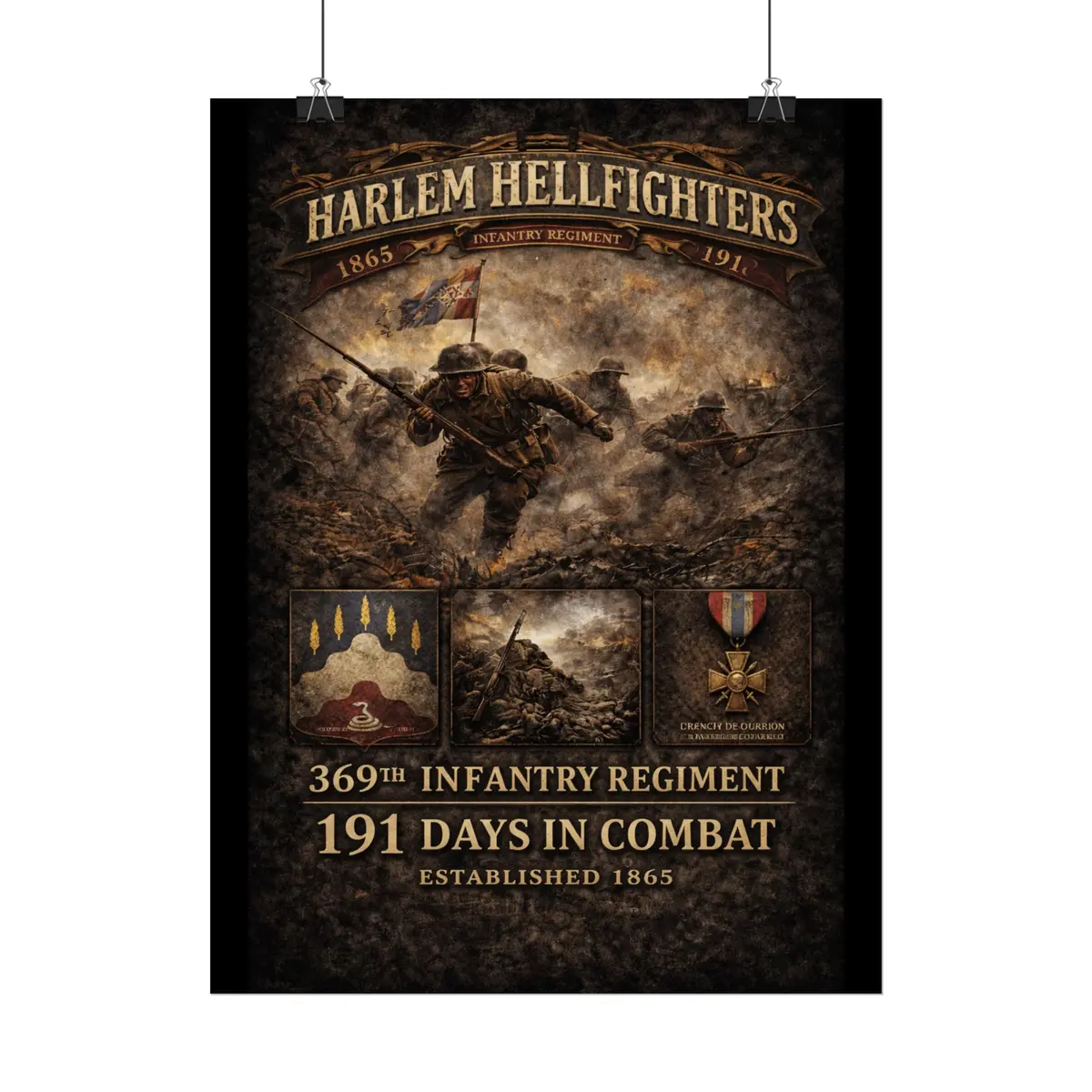 Rolled Posters - 369Th Infantry Regiment - Assault Across No Man's Land - Wwi 7