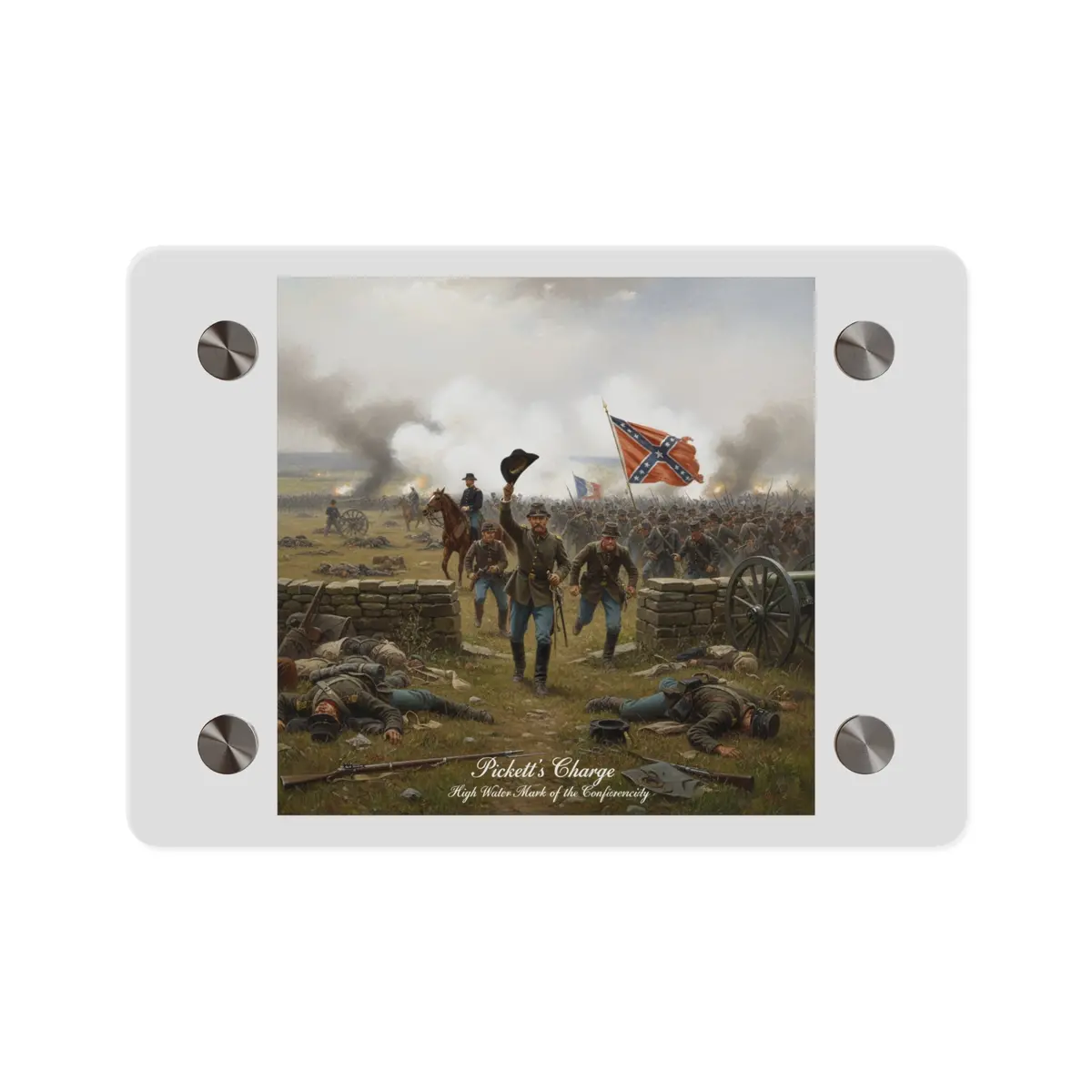 Acrylic Wall Art Panel - Picketts Charge With Hat 1