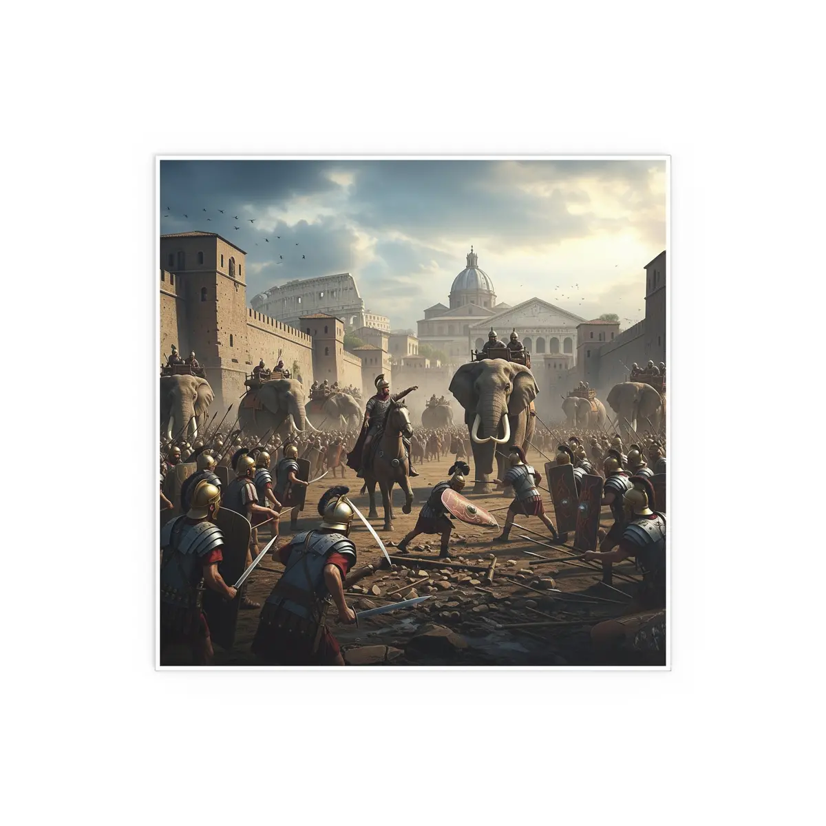 Indoor And Outdoor Silk Posters - Hannibal Battling The Roman Legions As He Enters Rome 6