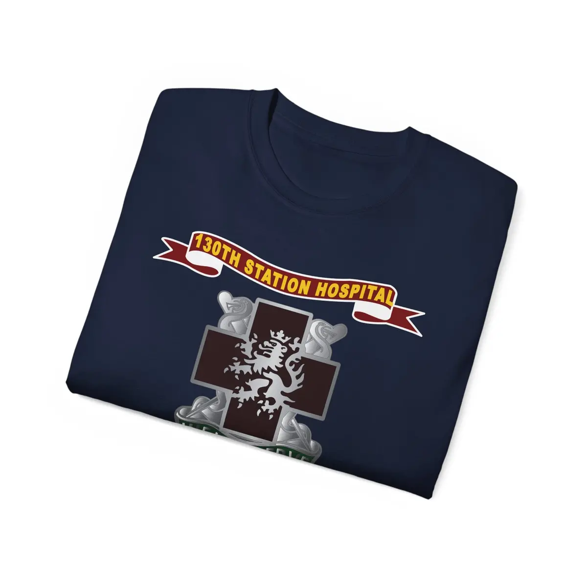 Unisex Ultra Cotton Tee - Army - 130Th Station Hospital - Ribbon - Dui X 300 21