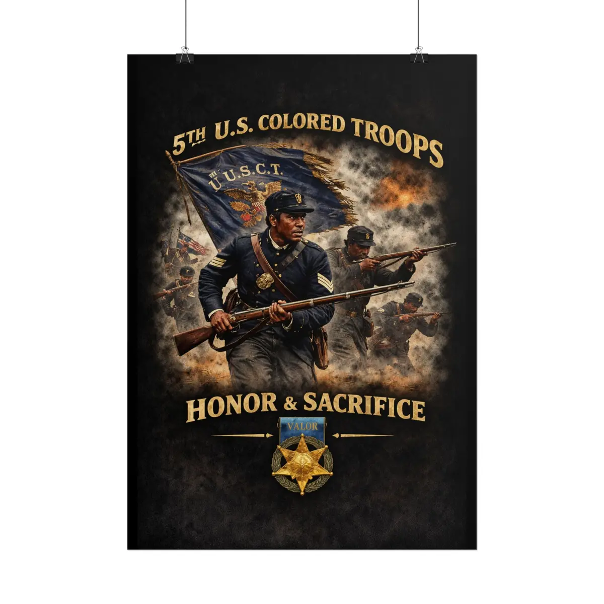 Posters - Honoring The 5Th Usct, 1864 - Right 11