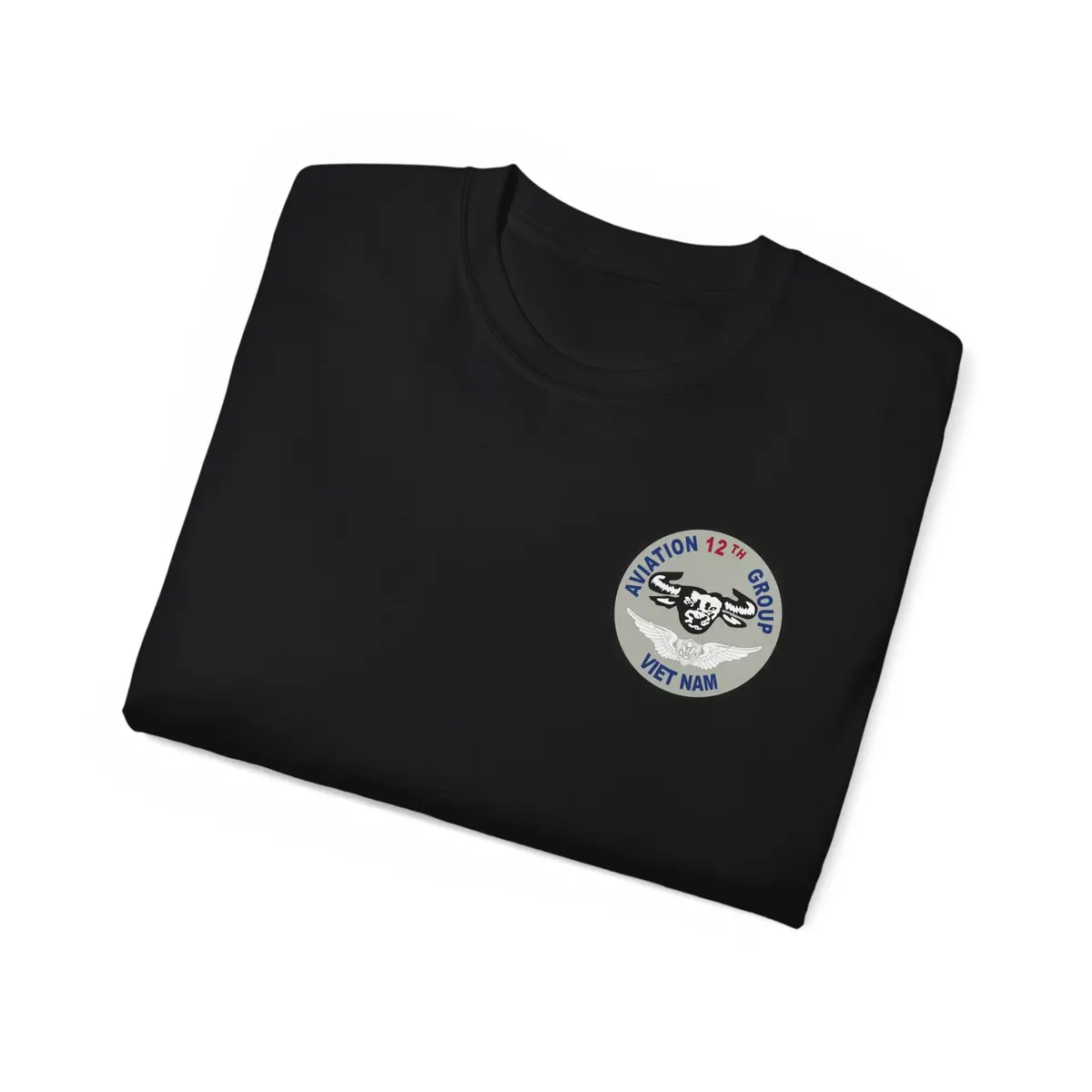Unisex Ultra Cotton Tee - Vietnam Combat Aviation Vet W Air Crew Badges - 12Th Aviation Group - Vietnam - Ssi - Sgt Howard Meyers - 1968-1969 Svc X 300 16