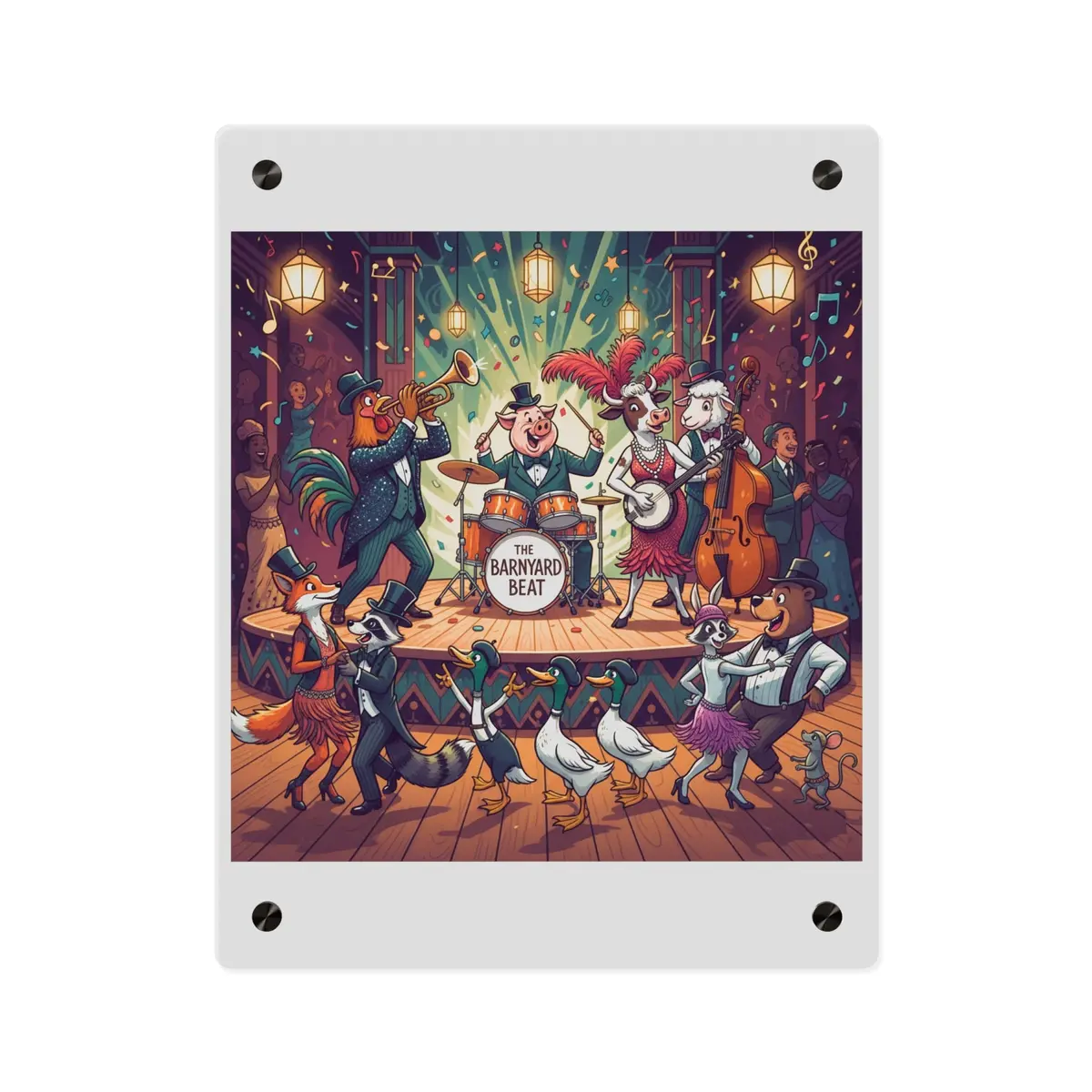 Acrylic Wall Art Panel - Farm Band Dance 7