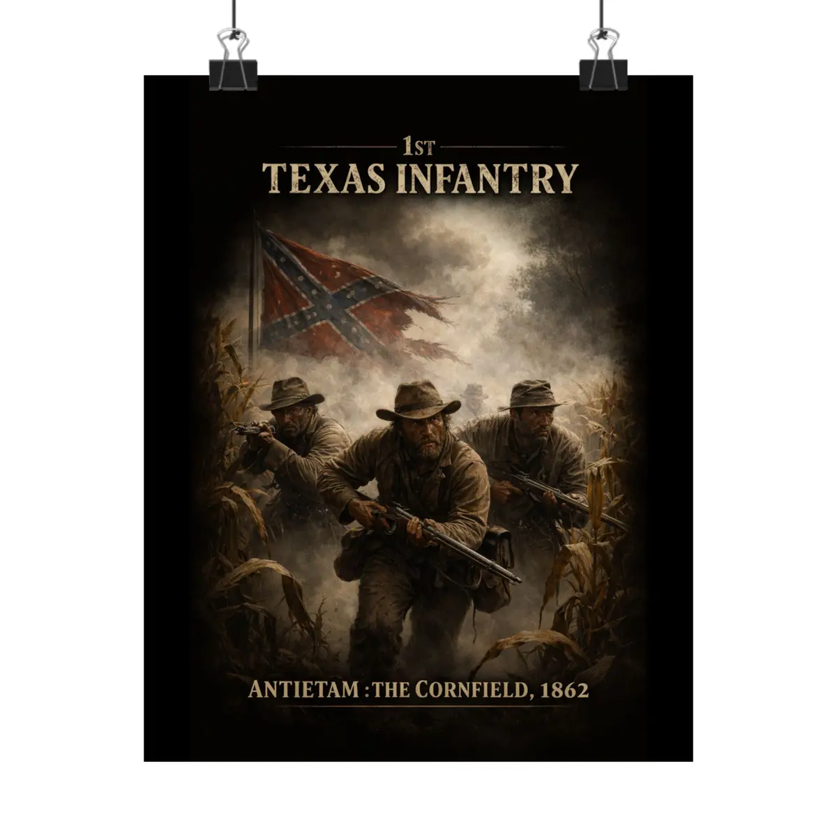 Matte Poster - 1St Texas Infantry In The Cornfield - Poster 1