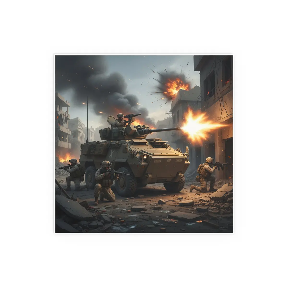 Indoor And Outdoor Silk Posters - Marine Lav In Support Of The 2Nd Battle Of Fallujah 6