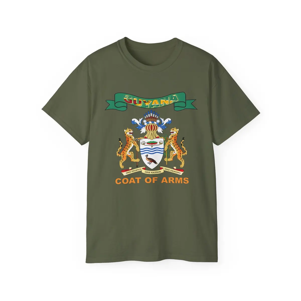Unisex Ultra Cotton Tee - Coa - Coat Of Arms Of Guyana - Coat Of Arms X 300 6