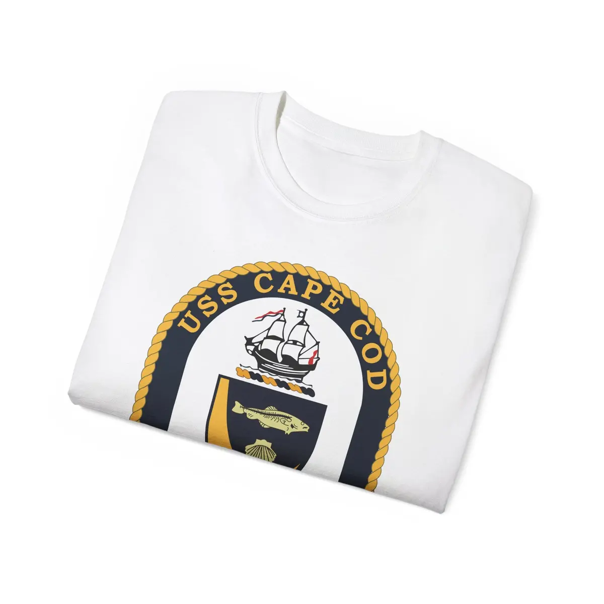 Unisex Ultra Cotton Tee - Navy - Uss Cape Cod (Ad 43) Wo Txt X 300 16
