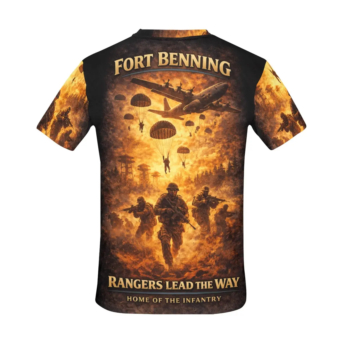 Men's All-Over Print Crew Neck T-Shirt — Fort Benning | Follow Me, I Am The Infantry 2
