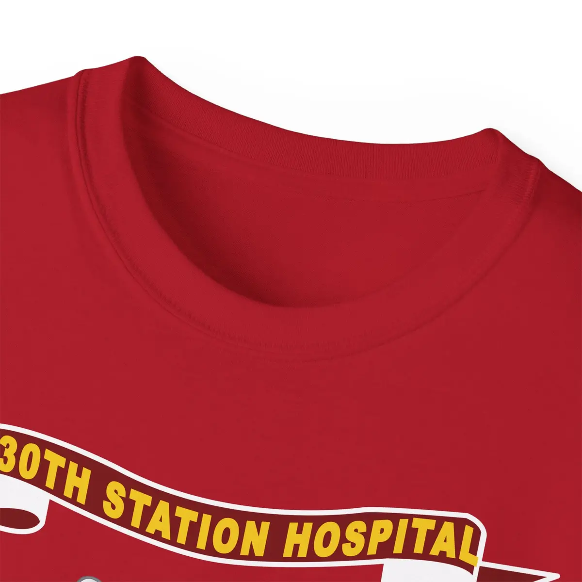 Unisex Ultra Cotton Tee - Army - 130Th Station Hospital - Ribbon - Dui - Army Medical Corps Branch X 300 23