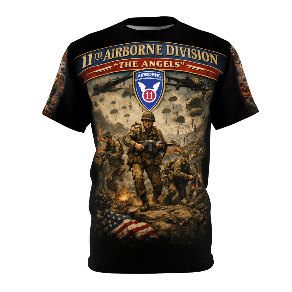 11Th Airborne Division Wwii Tribute Tee — "War In The Philippines" 1