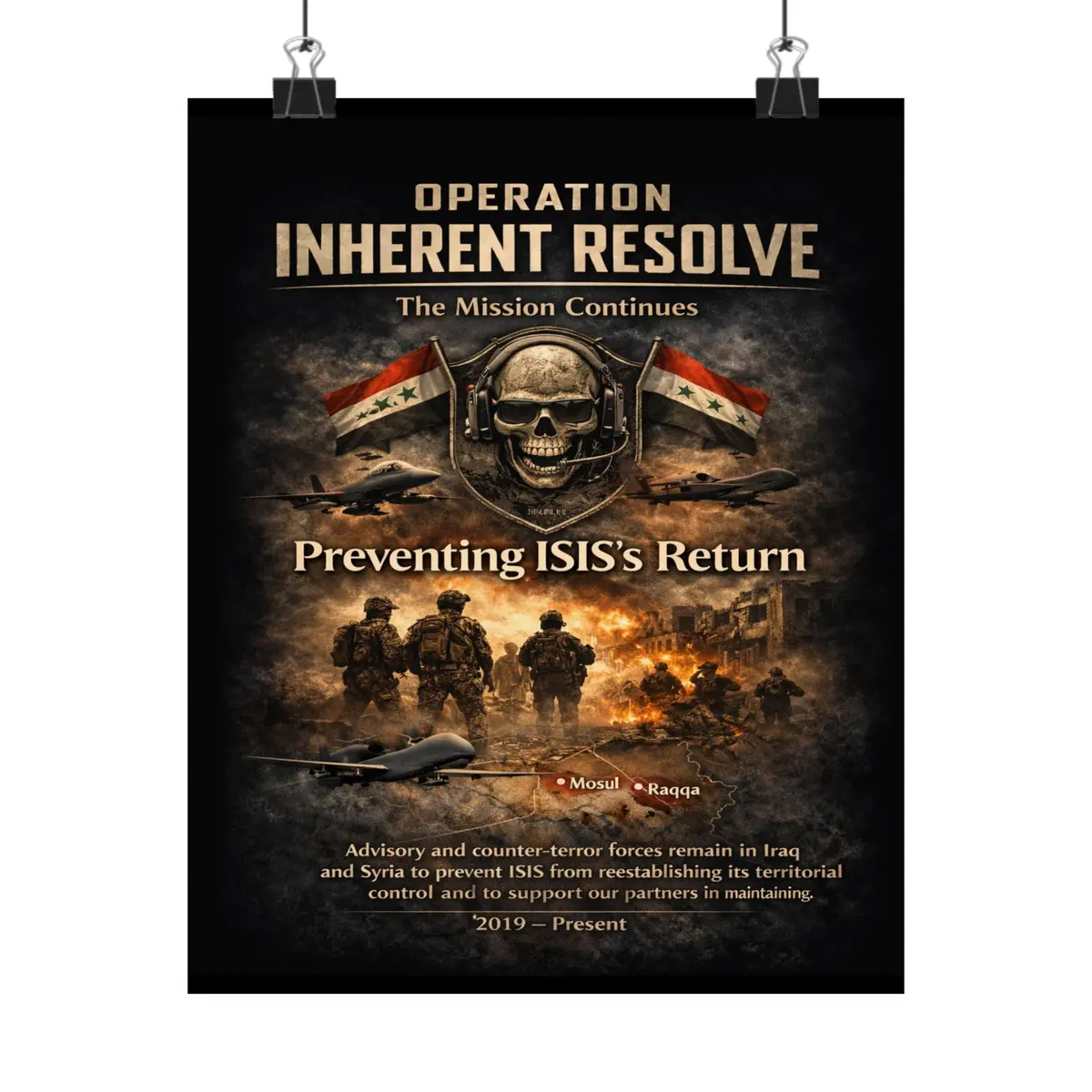 Matte Poster - Operation Inherent Resolve - The Mission Continues 1
