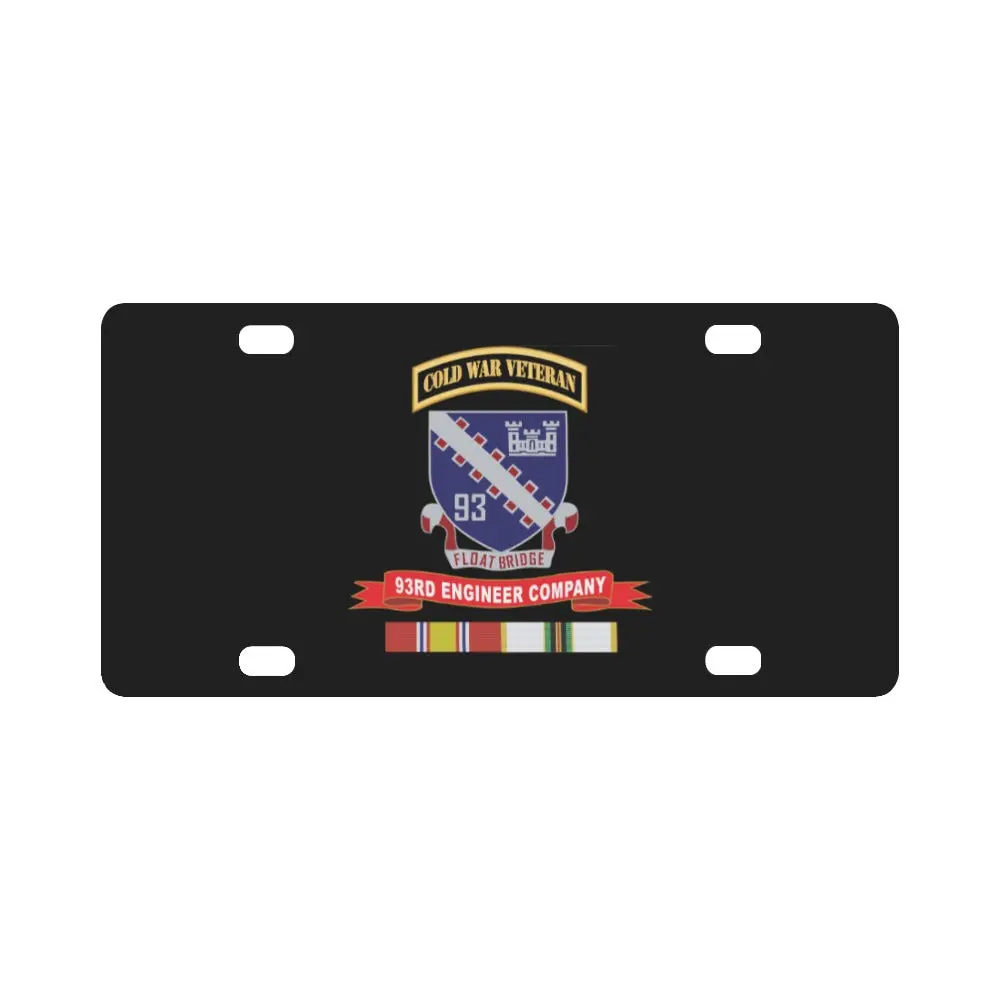 Army - 93Rd Engineer Company - Ribbon Cold War Vet Tab X 300 Classic License Plate 1