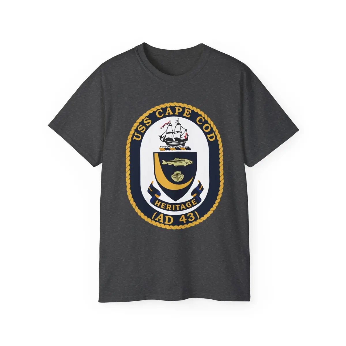 Unisex Ultra Cotton Tee - Navy - Uss Cape Cod (Ad 43) Wo Txt X 300 8
