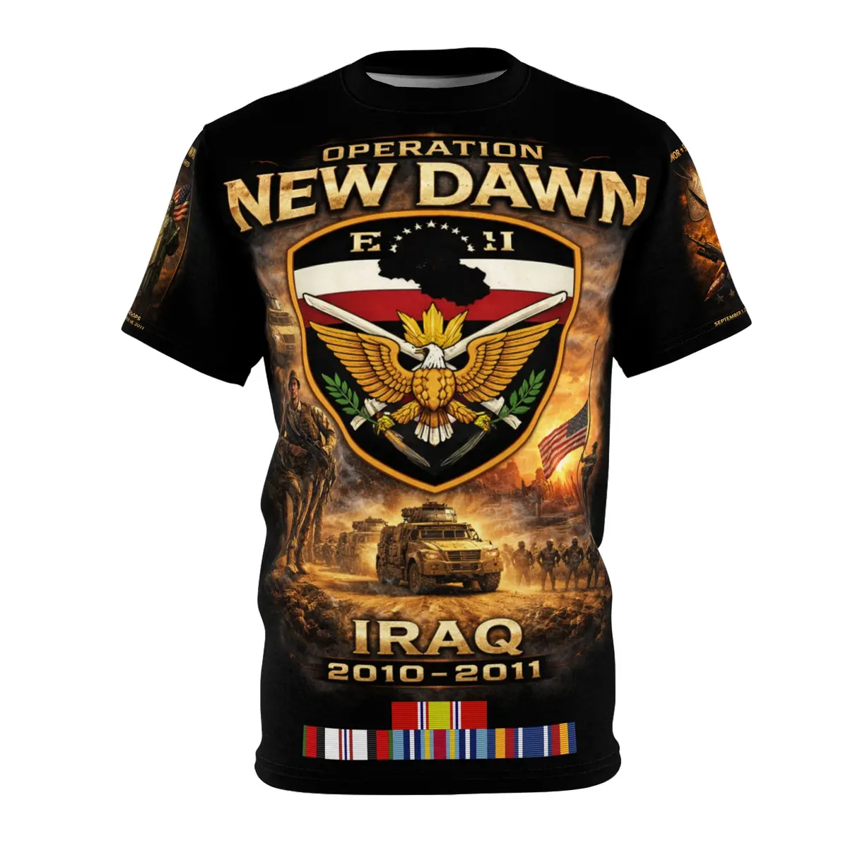Operation New Dawn Tribute Tee — "End Of Mission: Iraq Sept 1, 2010–Dec 15, 2011" 1