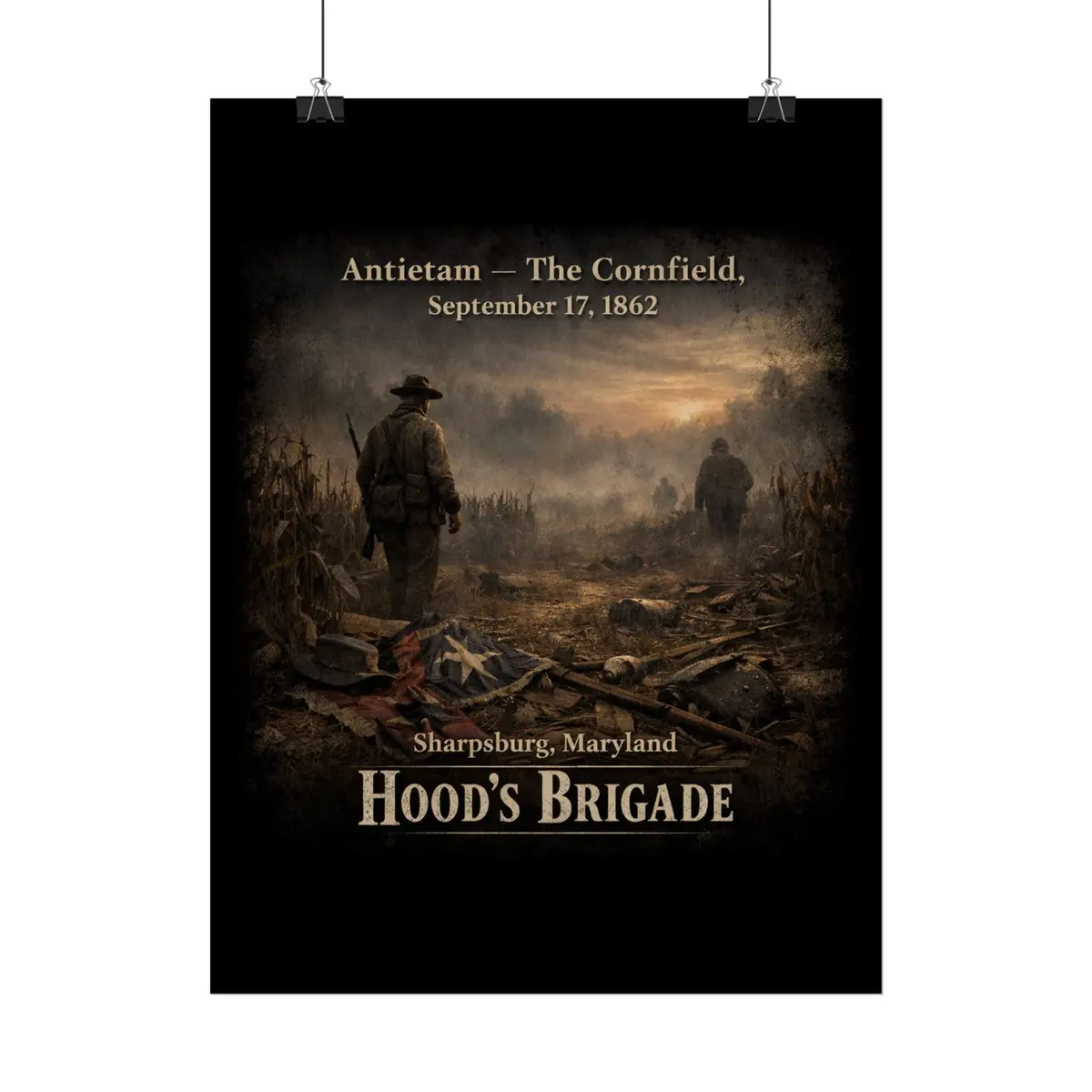 Rolled Posters - 1St Texas Infantry In The Cornfield - The Cornfield At Antietam, 1862 - Back 7
