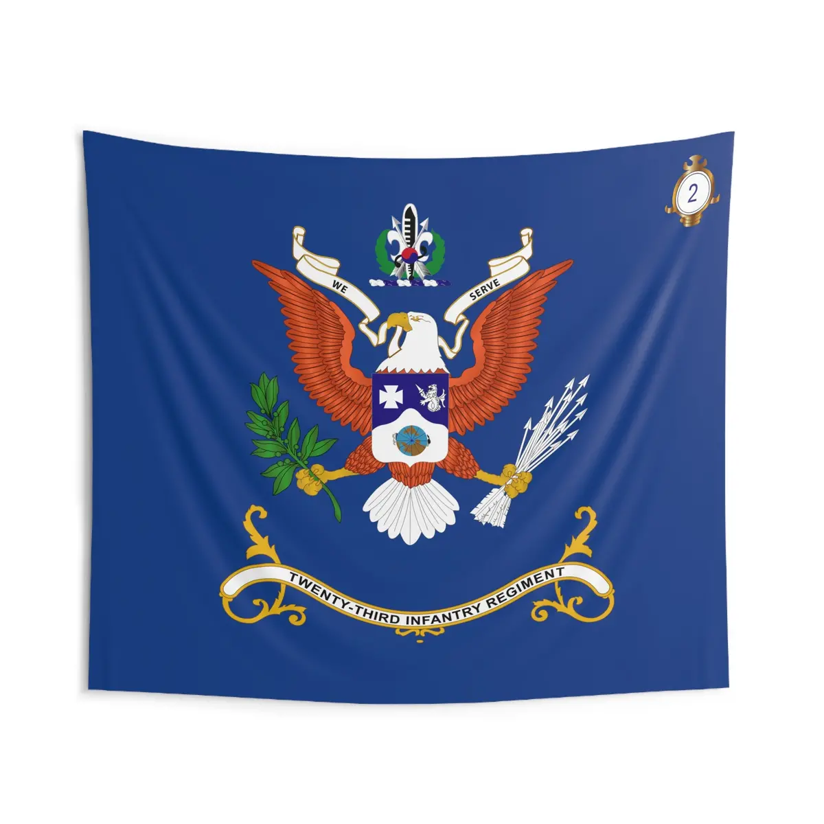 Indoor Wall Tapestries - 2Nd Battalion, 23Rd Infantry Regiment (We Serve) - Regimental Colors Tapestry 4
