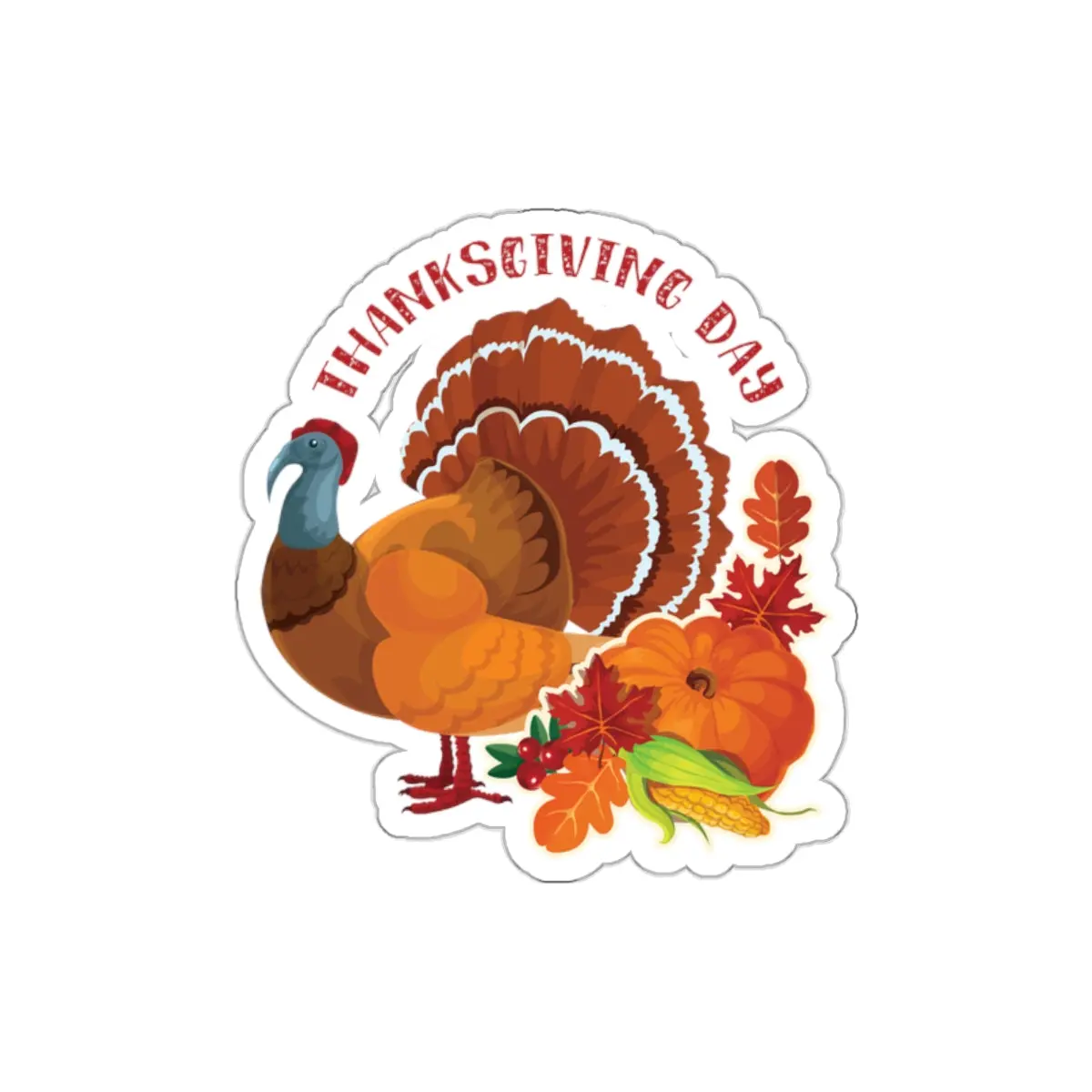 Die-Cut Stickers - Thanksgiving - Happy Turkey Day 1