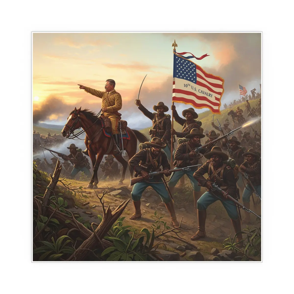 Indoor And Outdoor Silk Posters - Charge Up Janjuan Hill 7