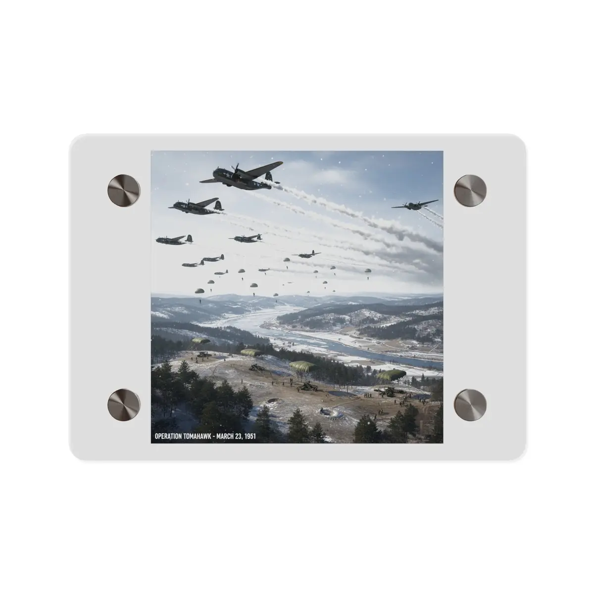 Acrylic Wall Art Panel - Operation Tomahawk - 187Th Regimental Combat Team 1