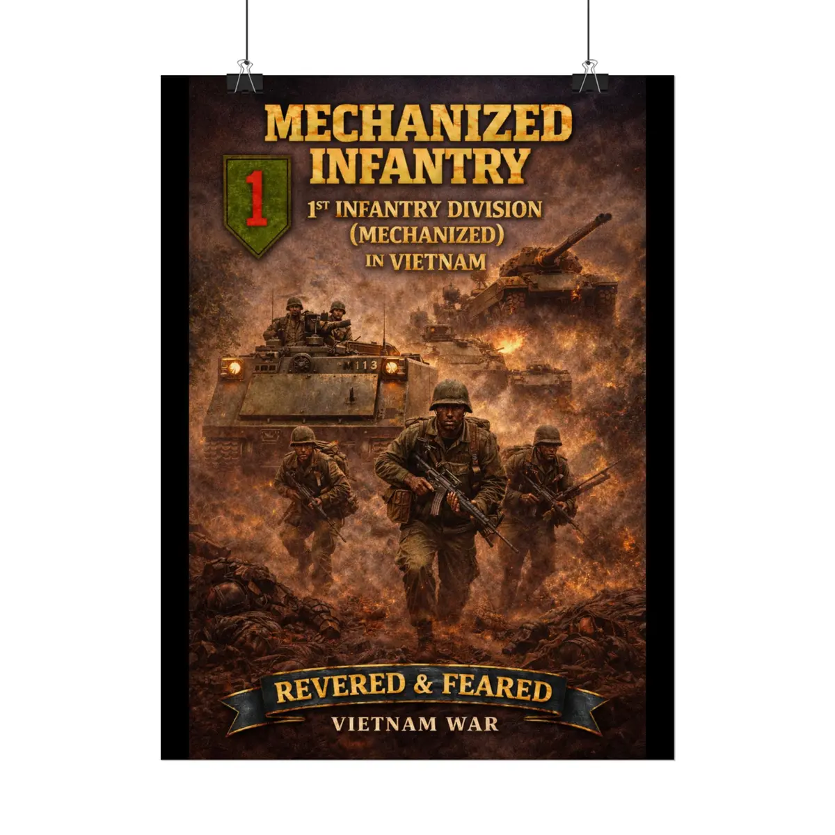 Rolled Posters - 1St Infantry Division In Vietnam - Mechanized 7