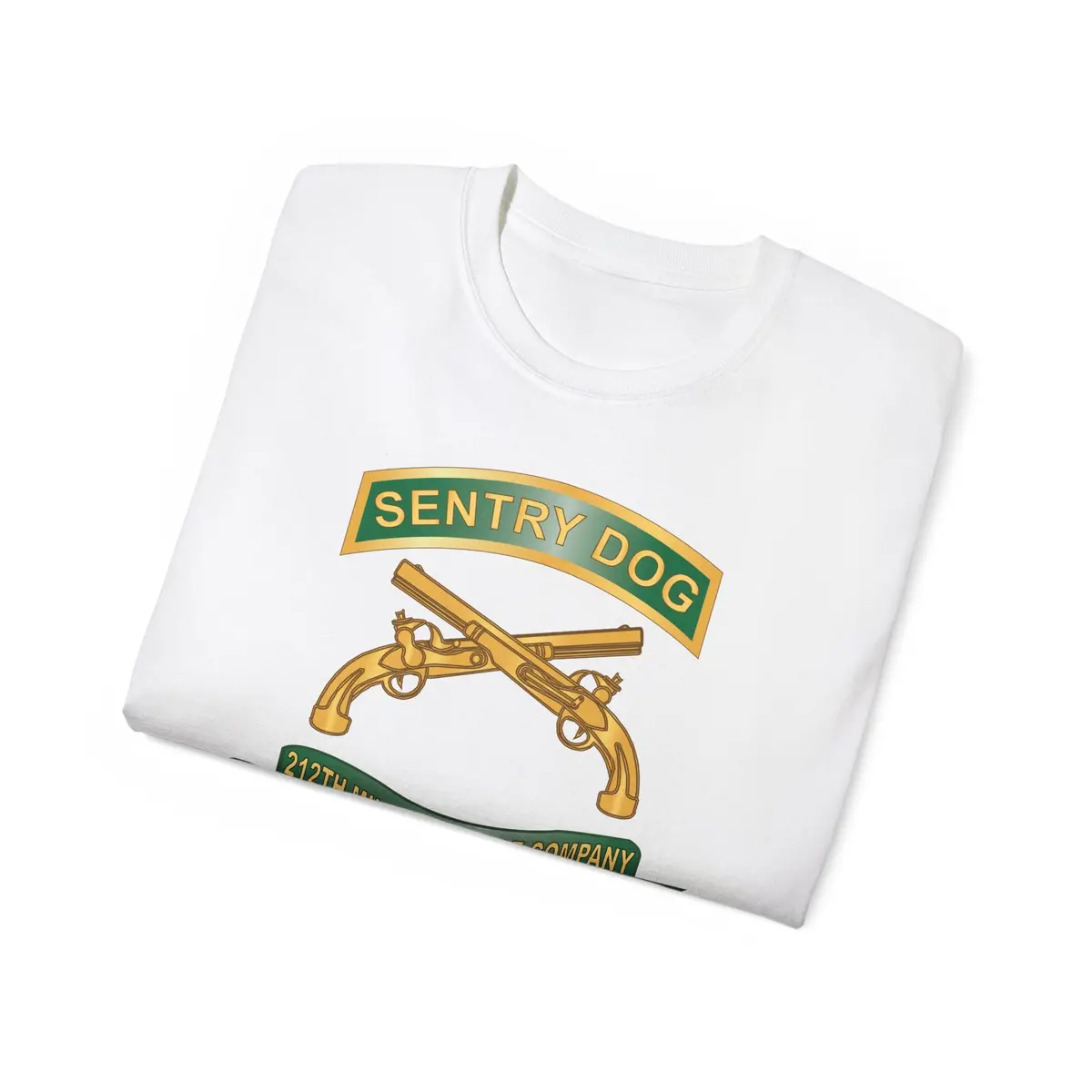 Unisex Ultra Cotton Tee - Army - Sentry Dog - 212Th Military Police Company W Br - Ribbon Vietnam War Veteran W Vn Svc X 300 19
